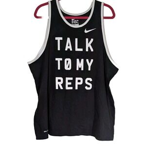 Nike Dri Fit "Talk to My Reps" Tank Top Size XXL